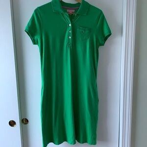 Lilly Pulitzer Island Pique Green Polo Dress S